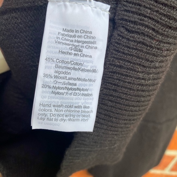 J. Crew Mercantile Womens Medium Black Wool Blend Bell Ruffle Sleeve Sweater - Picture 6 of 9